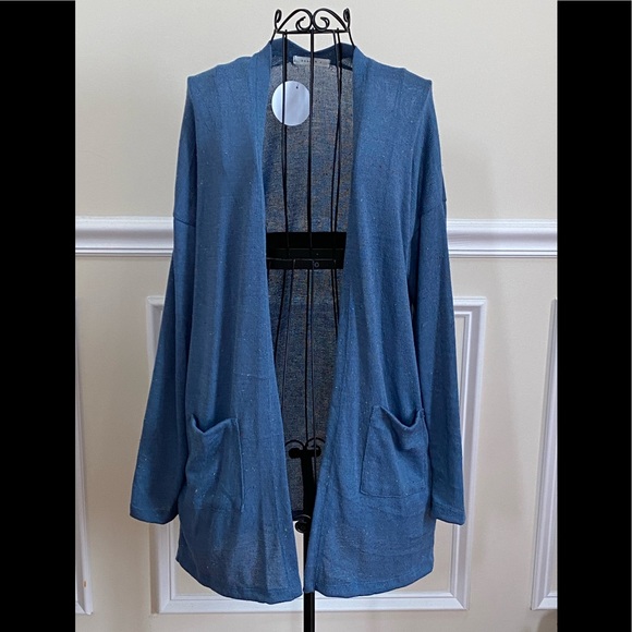 Reborn J Blue Open Front Confetti Cardigan - Picture 2 of 7